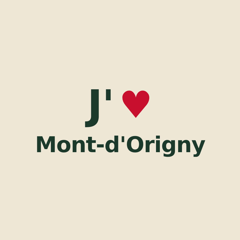 Tote bag personnalisé Mont-d'Origny — design J'aime Mont-d'Origny