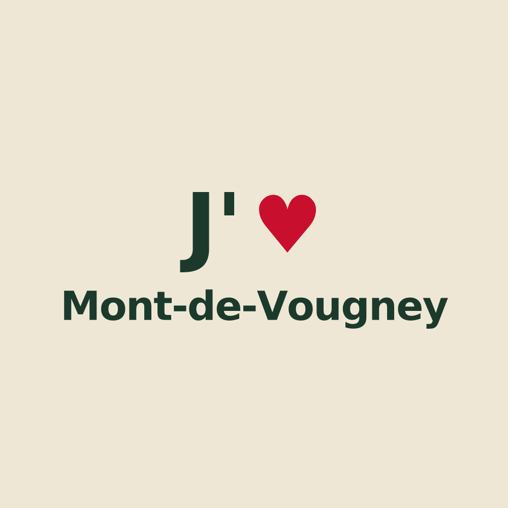 Tote bag personnalisé Mont-de-Vougney — design J'aime Mont-de-Vougney