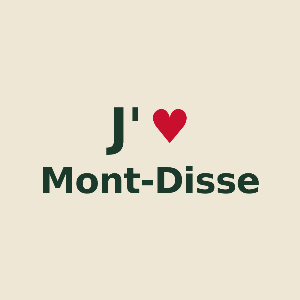 Tote bag personnalisé Mont-Disse — design J'aime Mont-Disse