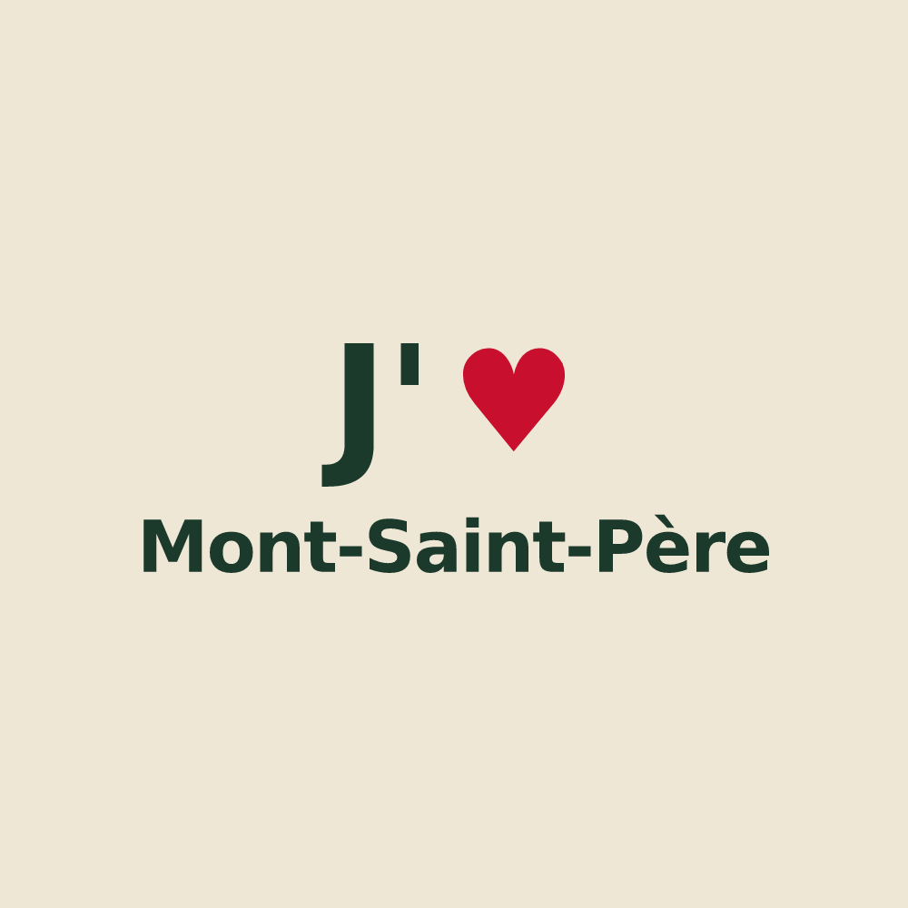 Tote bag personnalisé Mont-Saint-Père — design J'aime Mont-Saint-Père