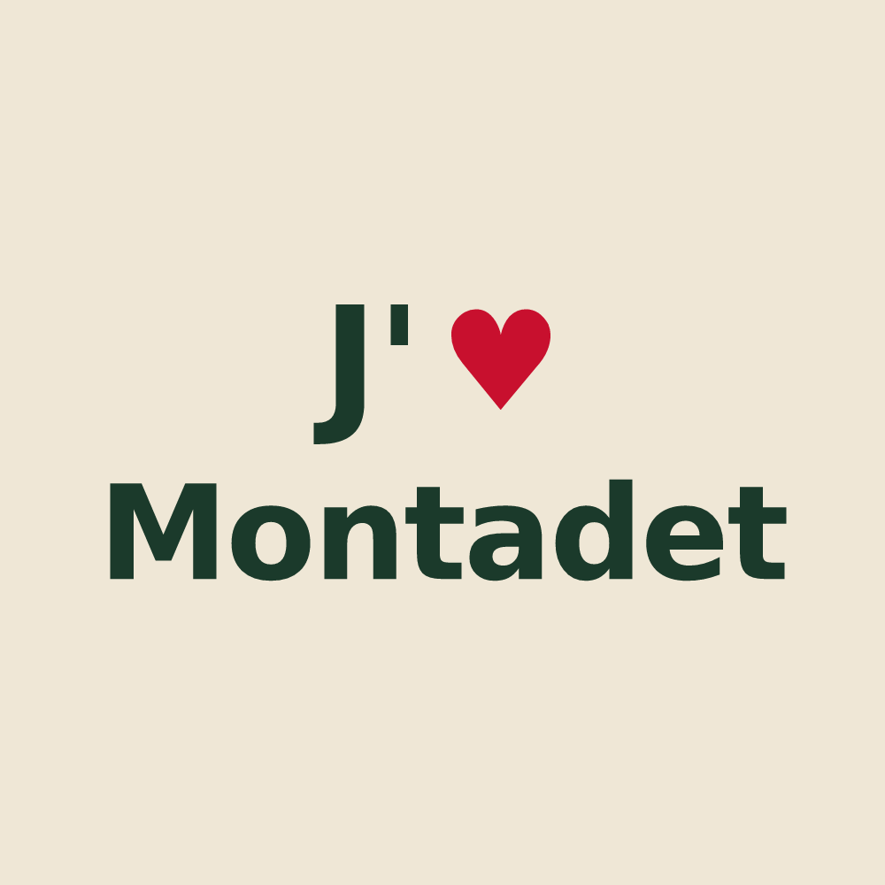 Tote bag personnalisé Montadet — design J'aime Montadet