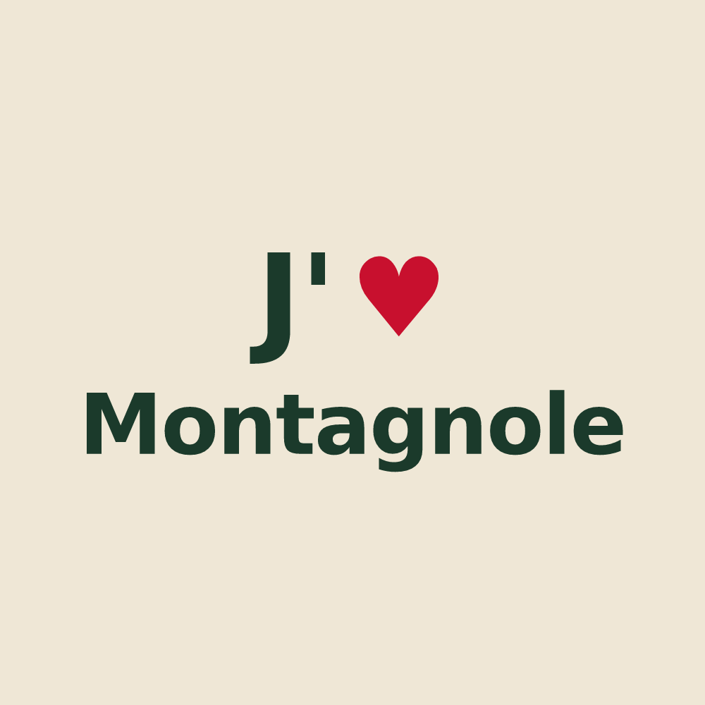 Tote bag personnalisé Montagnole — design J'aime Montagnole