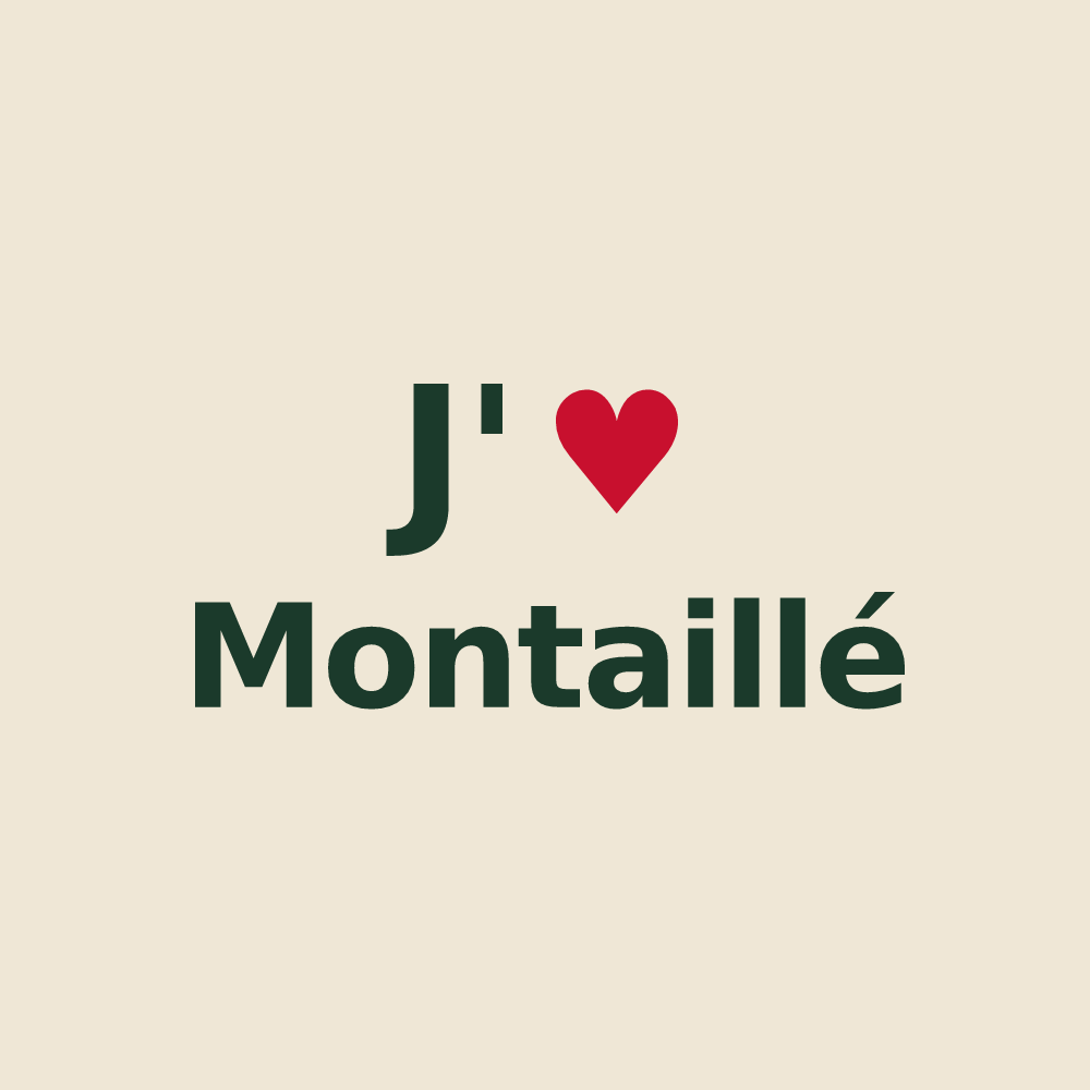 Tote bag personnalisé Montaillé — design J'aime Montaillé
