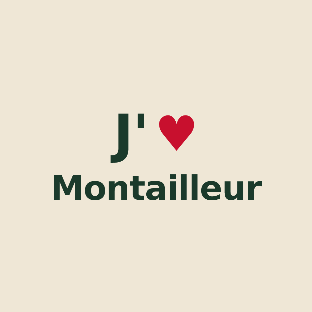 Tote bag personnalisé Montailleur — design J'aime Montailleur