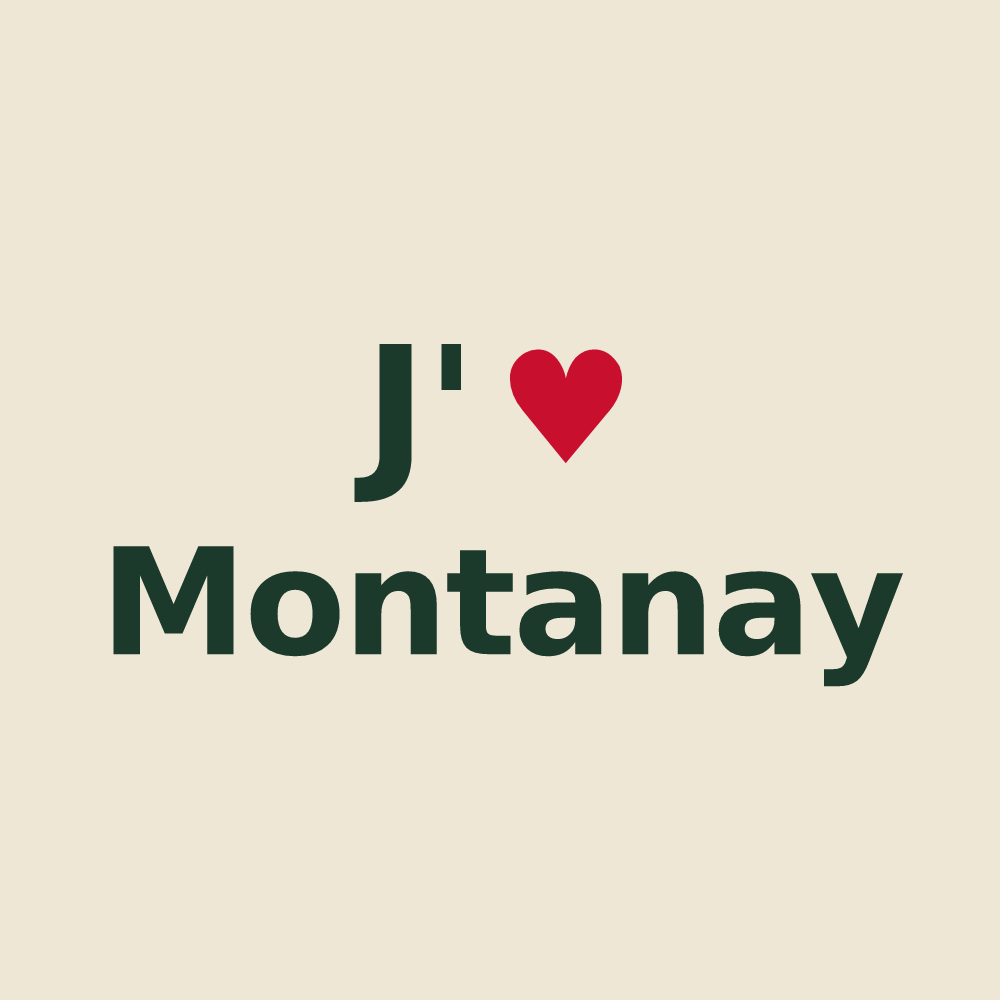 Tote bag personnalisé Montanay — design J'aime Montanay