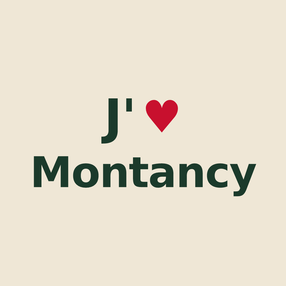Tote bag personnalisé Montancy — design J'aime Montancy