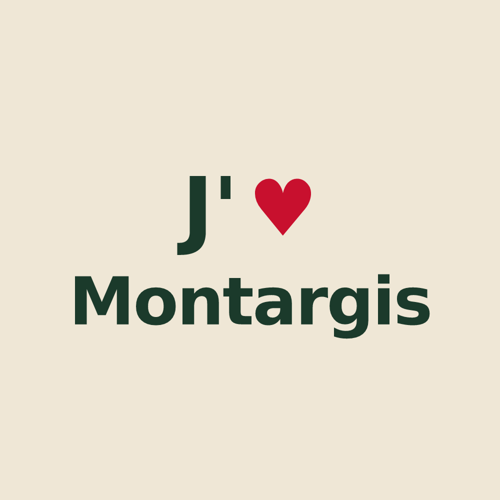 Tote bag personnalisé Montargis — design J'aime Montargis
