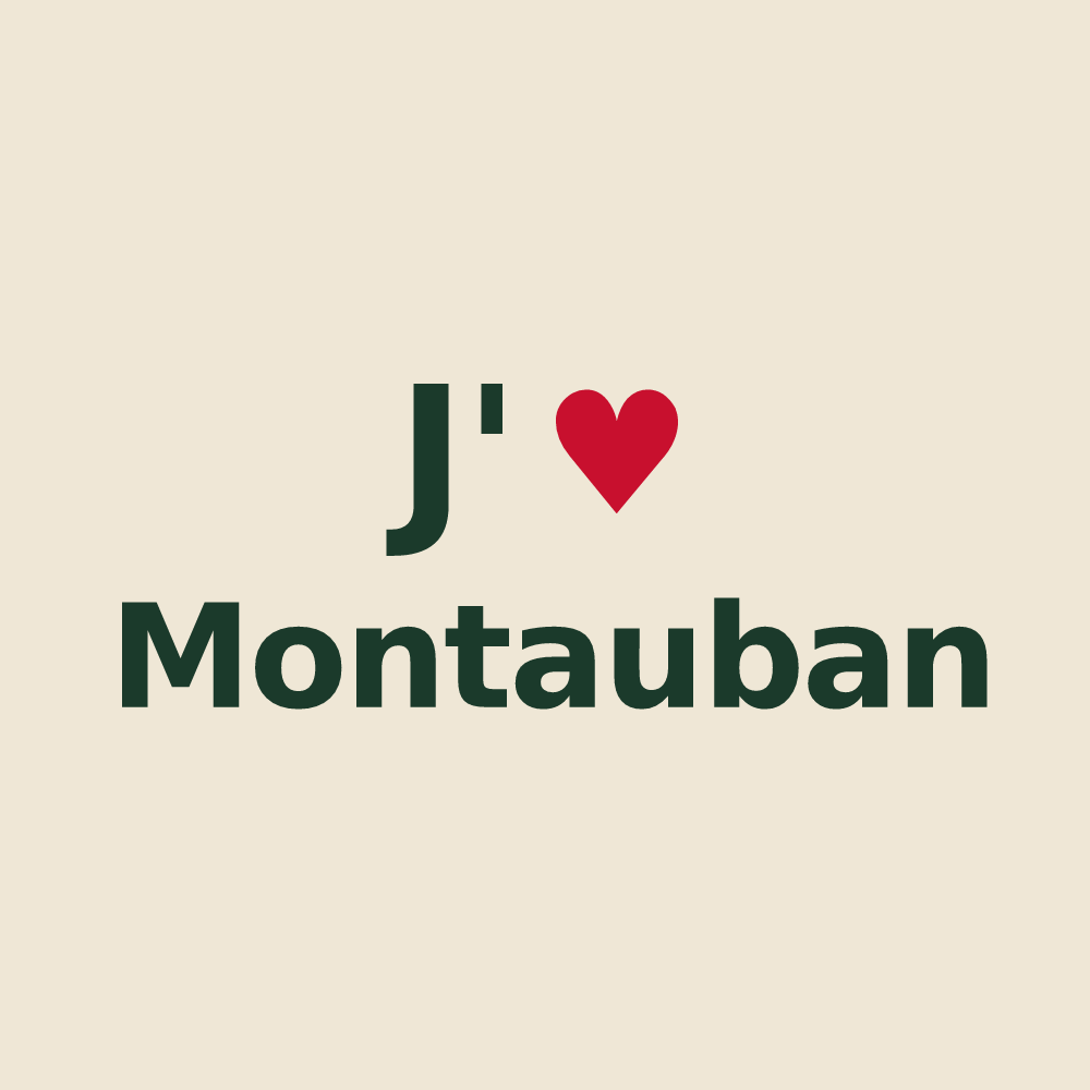 Tote bag personnalisé Montauban — design J'aime Montauban