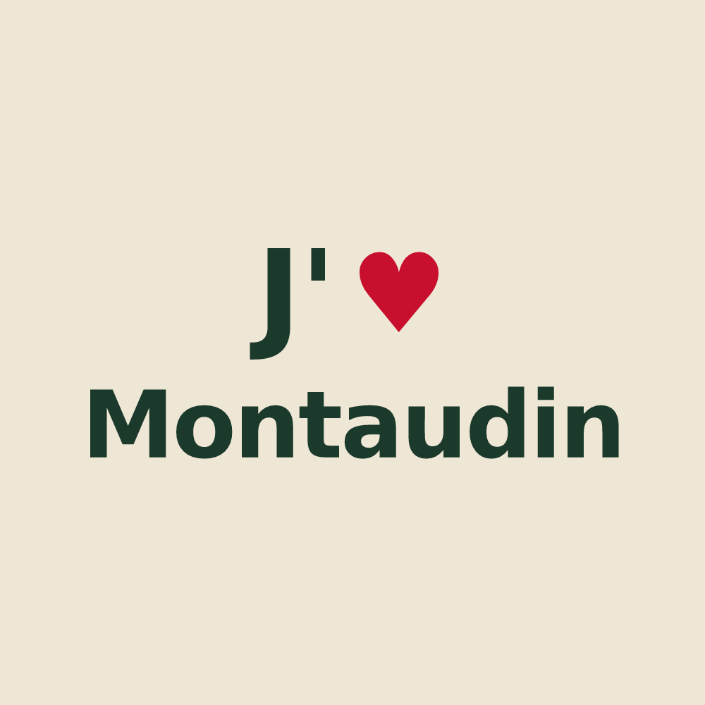 Tote bag personnalisé Montaudin — design J'aime Montaudin