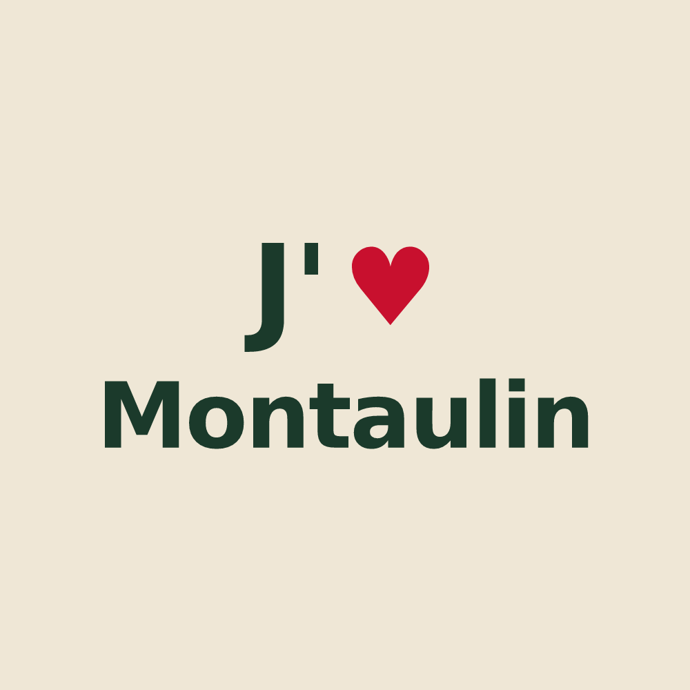 Tote bag personnalisé Montaulin — design J'aime Montaulin