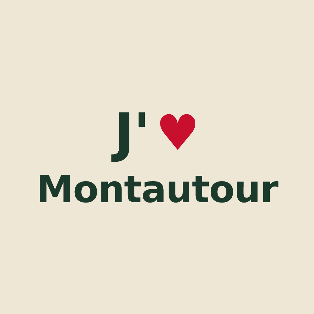 Tote bag personnalisé Montautour — design J'aime Montautour