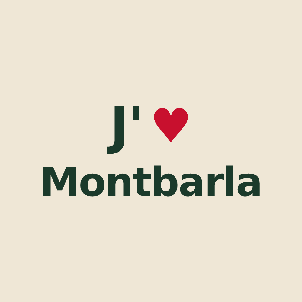 Tote bag personnalisé Montbarla — design J'aime Montbarla