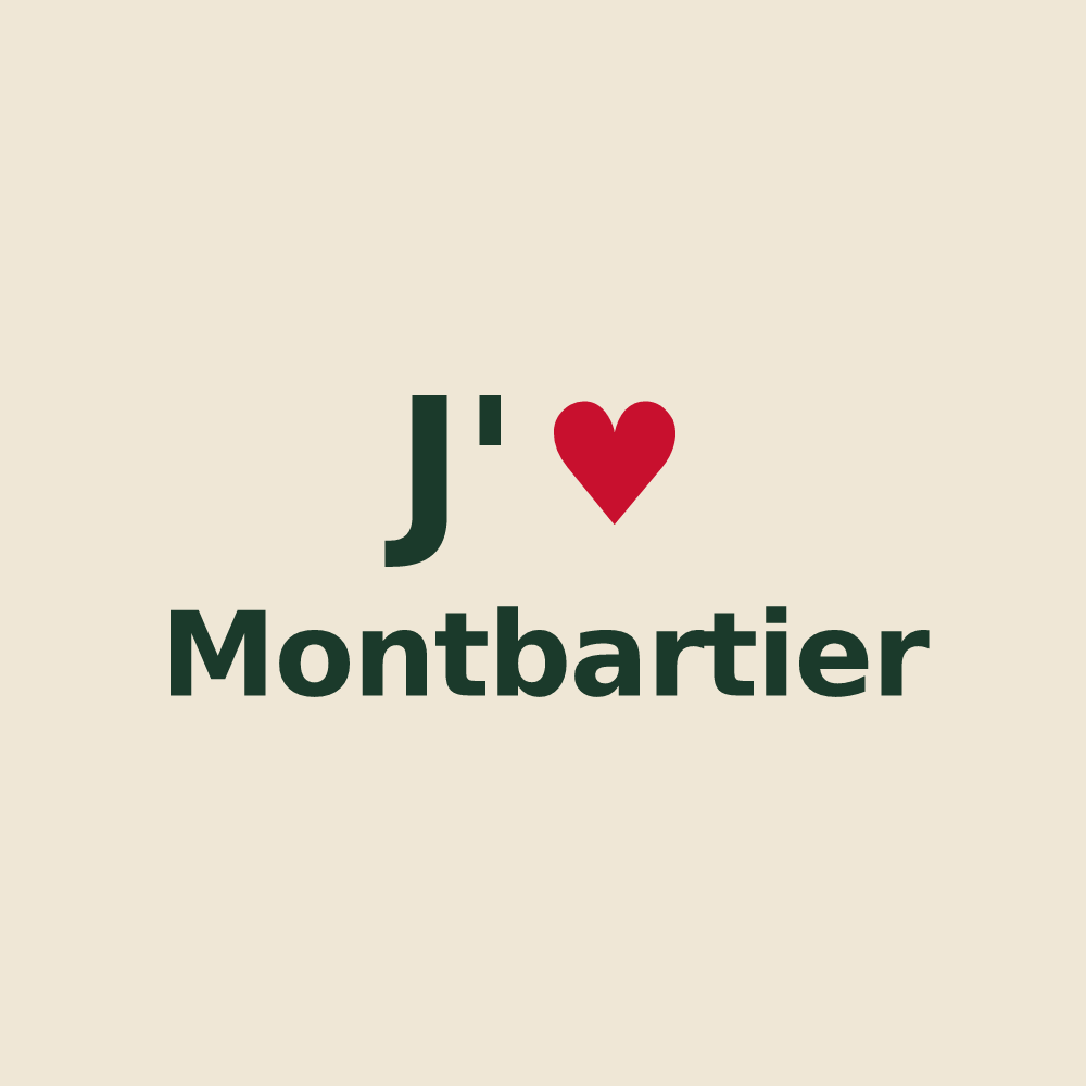 Tote bag personnalisé Montbartier — design J'aime Montbartier