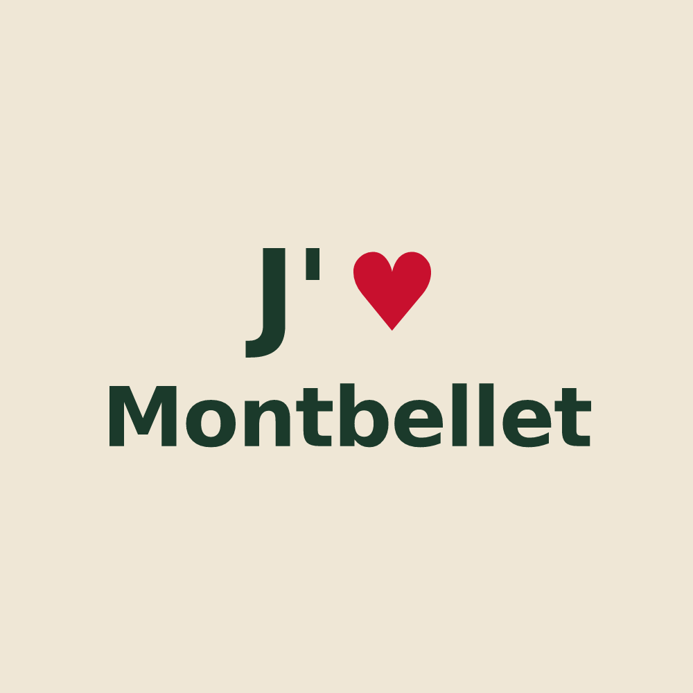 Tote bag personnalisé Montbellet — design J'aime Montbellet
