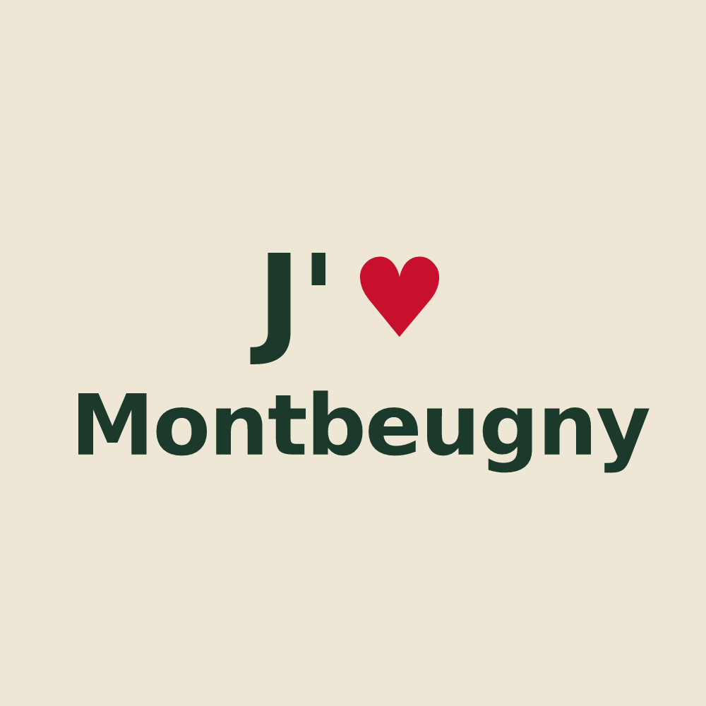 Tote bag personnalisé Montbeugny — design J'aime Montbeugny