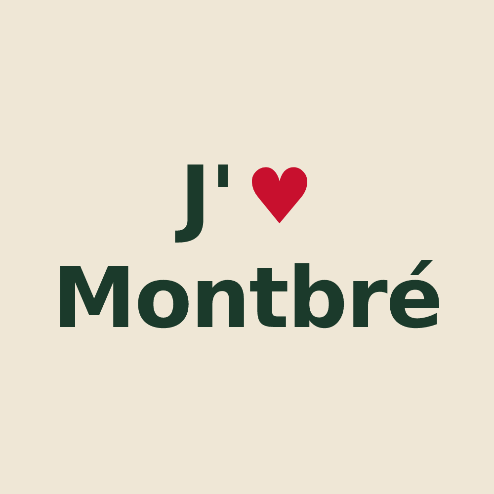 Tote bag personnalisé Montbré — design J'aime Montbré