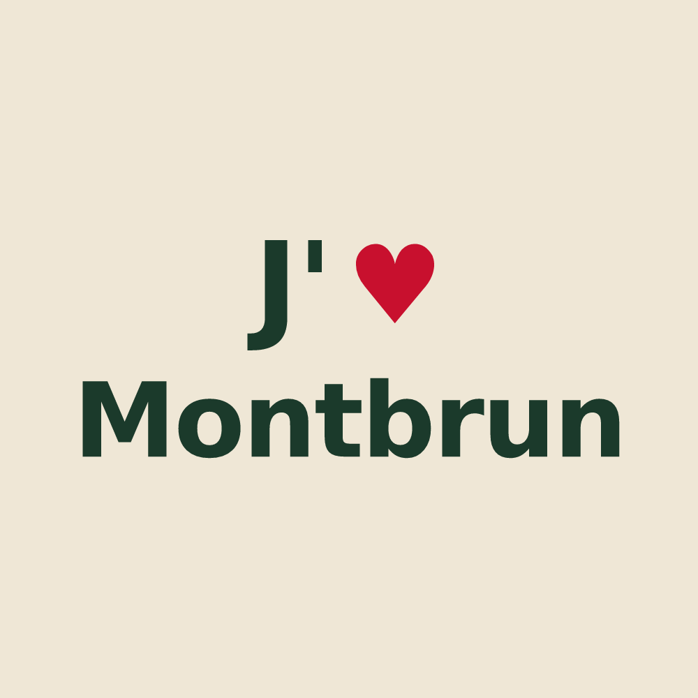 Tote bag personnalisé Montbrun — design J'aime Montbrun