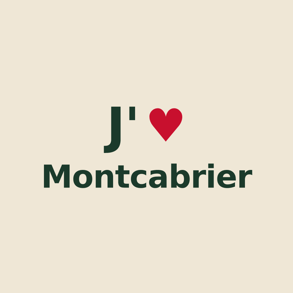 Tote bag personnalisé Montcabrier — design J'aime Montcabrier