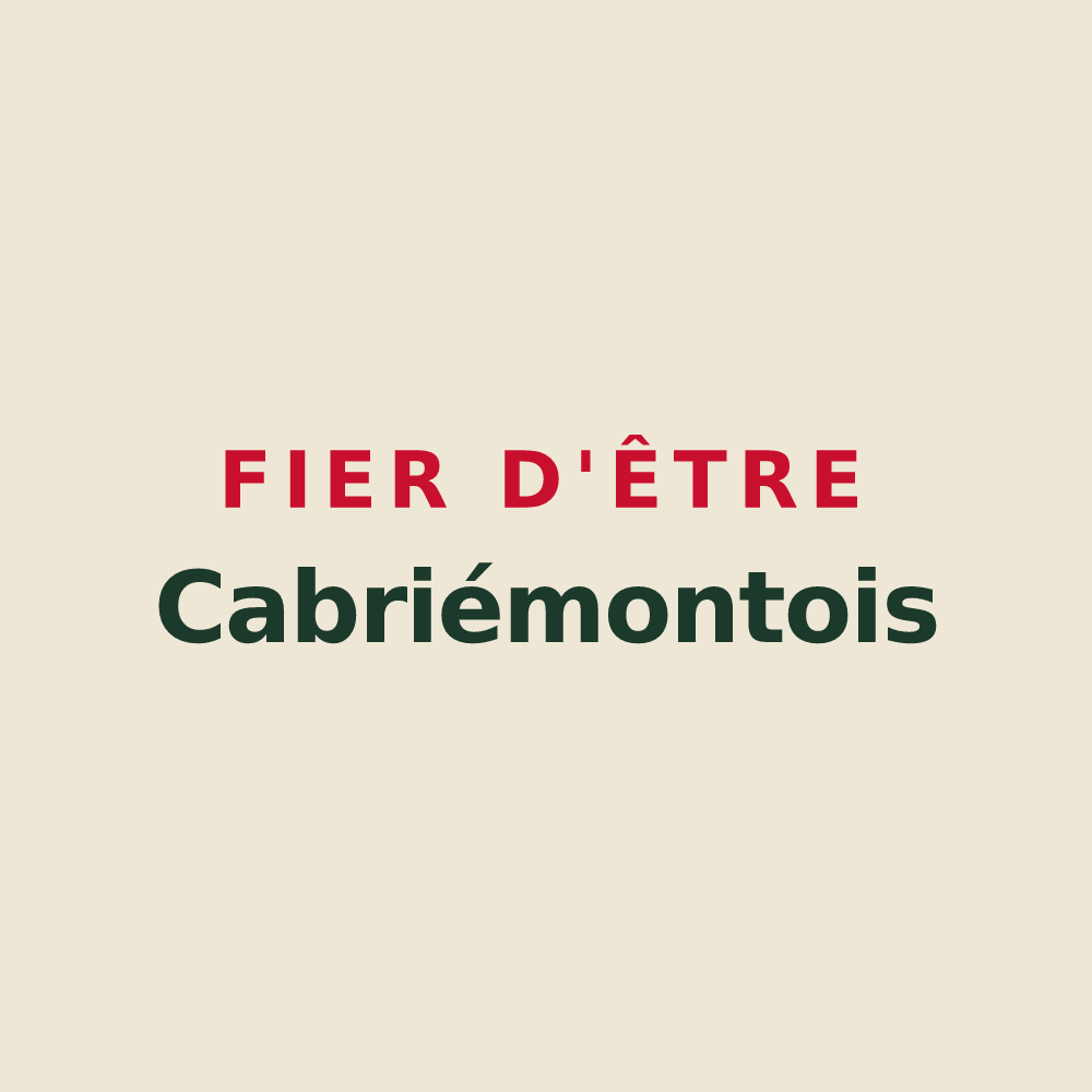 Tote bag « Fier d'être Cabriémontois » — design pour Montcabrier