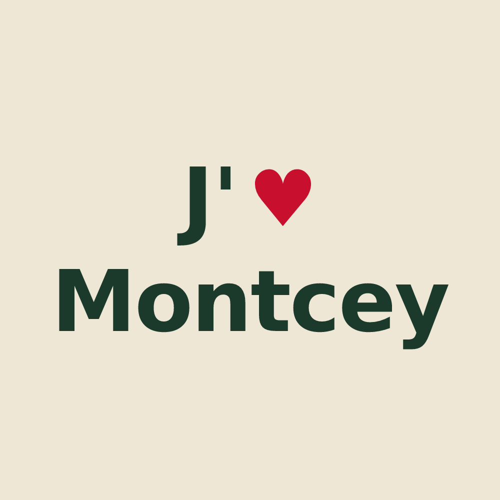 Tote bag personnalisé Montcey — design J'aime Montcey
