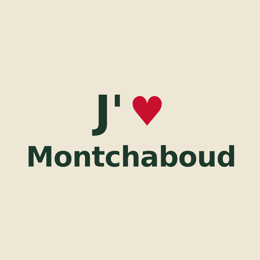 Tote bag personnalisé Montchaboud — design J'aime Montchaboud