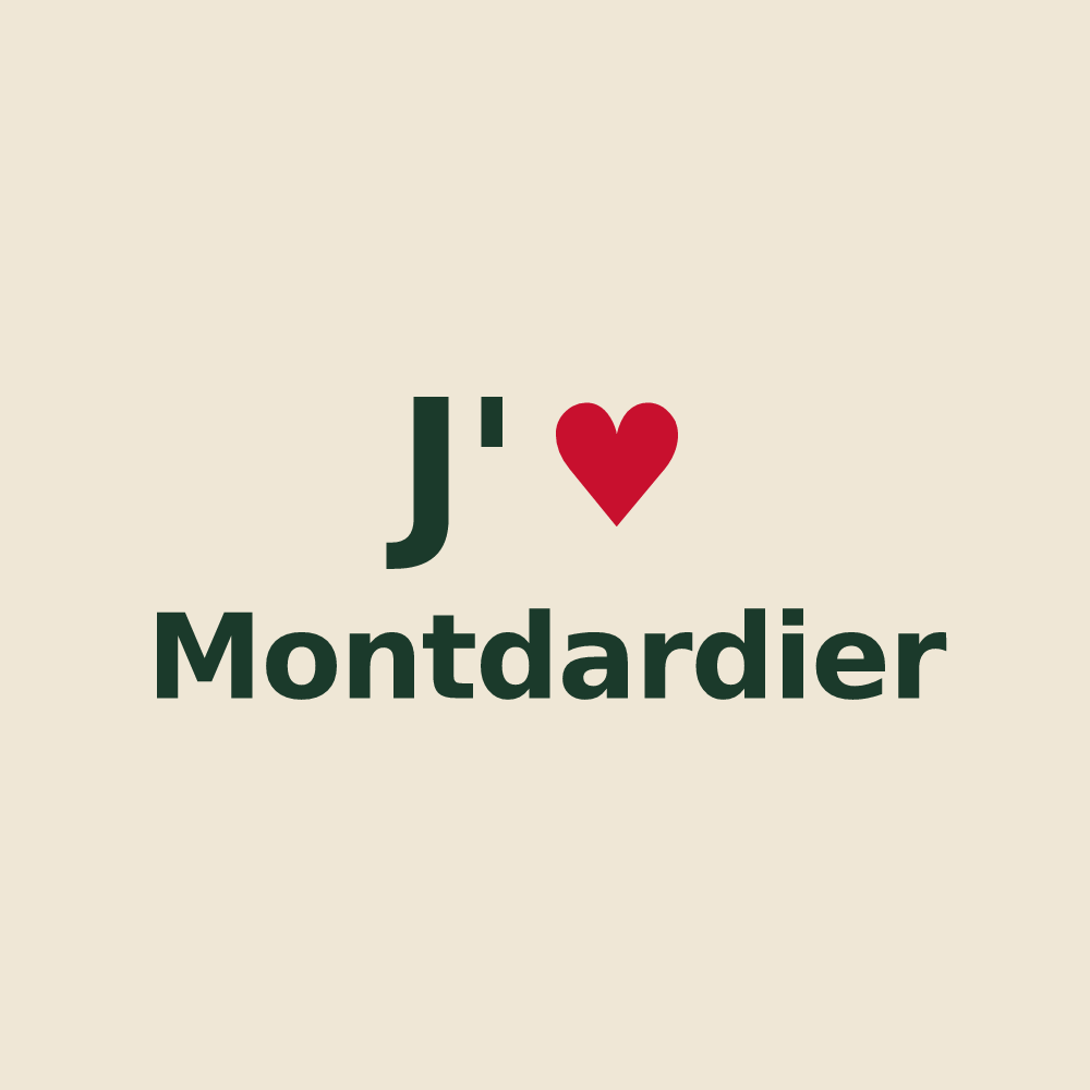 Tote bag personnalisé Montdardier — design J'aime Montdardier