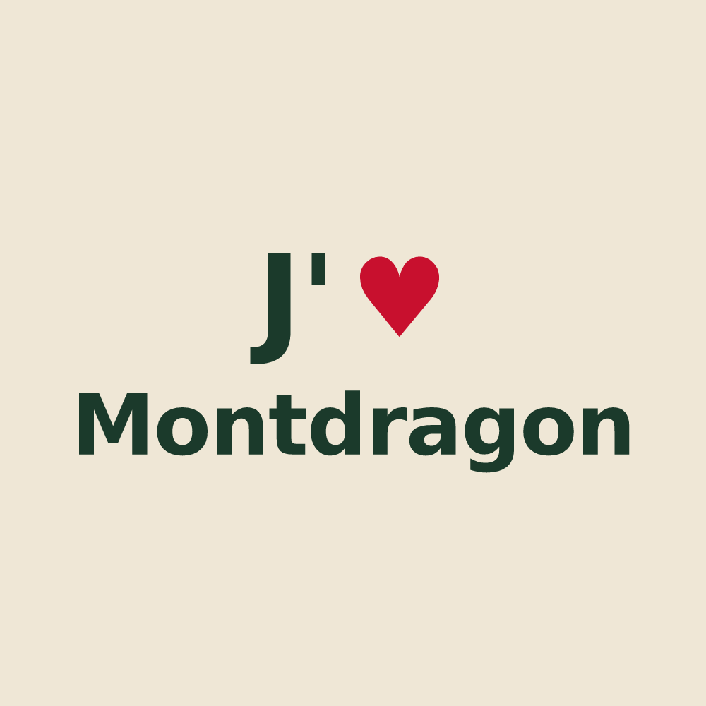 Tote bag personnalisé Montdragon — design J'aime Montdragon