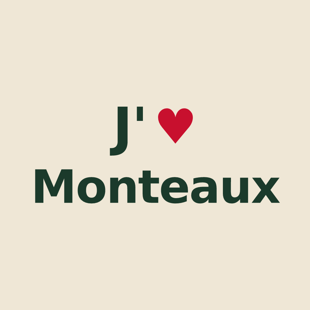 Tote bag personnalisé Monteaux — design « J'aime Monteaux » imprimé sur le tote bag