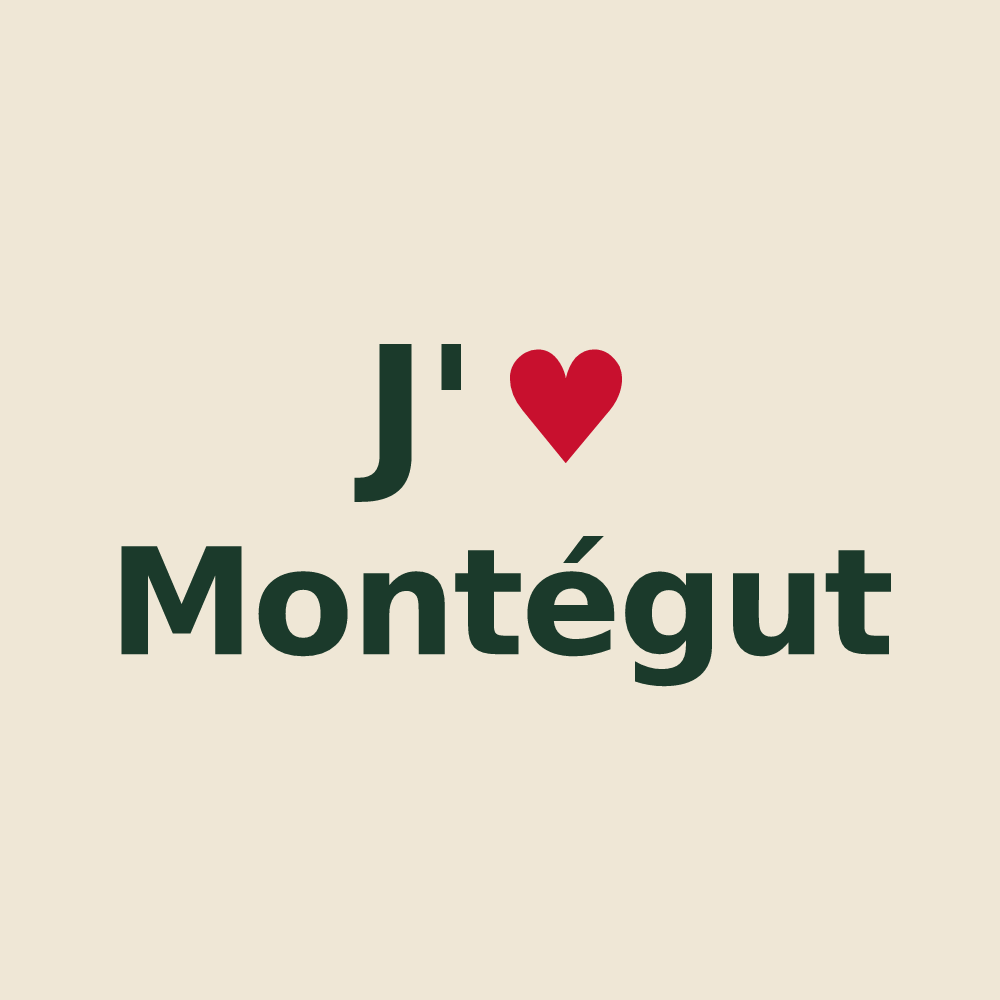 Tote bag personnalisé Montégut — design J'aime Montégut