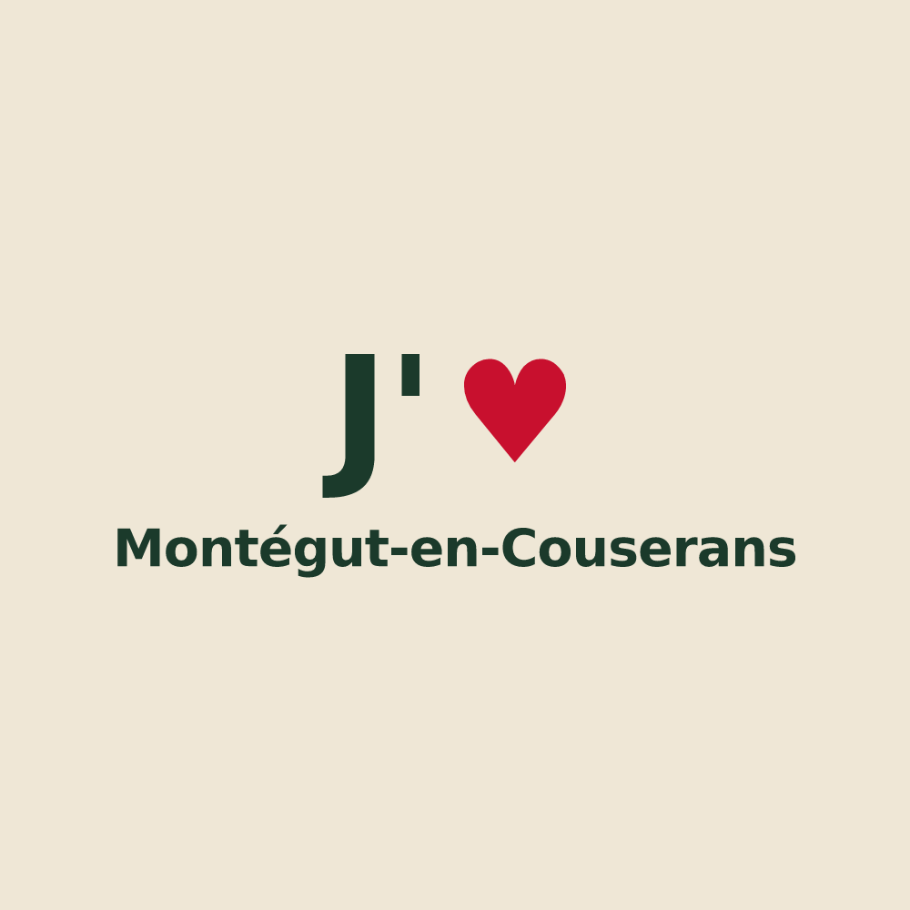 Tote bag personnalisé Montégut-en-Couserans — design J'aime Montégut-en-Couserans