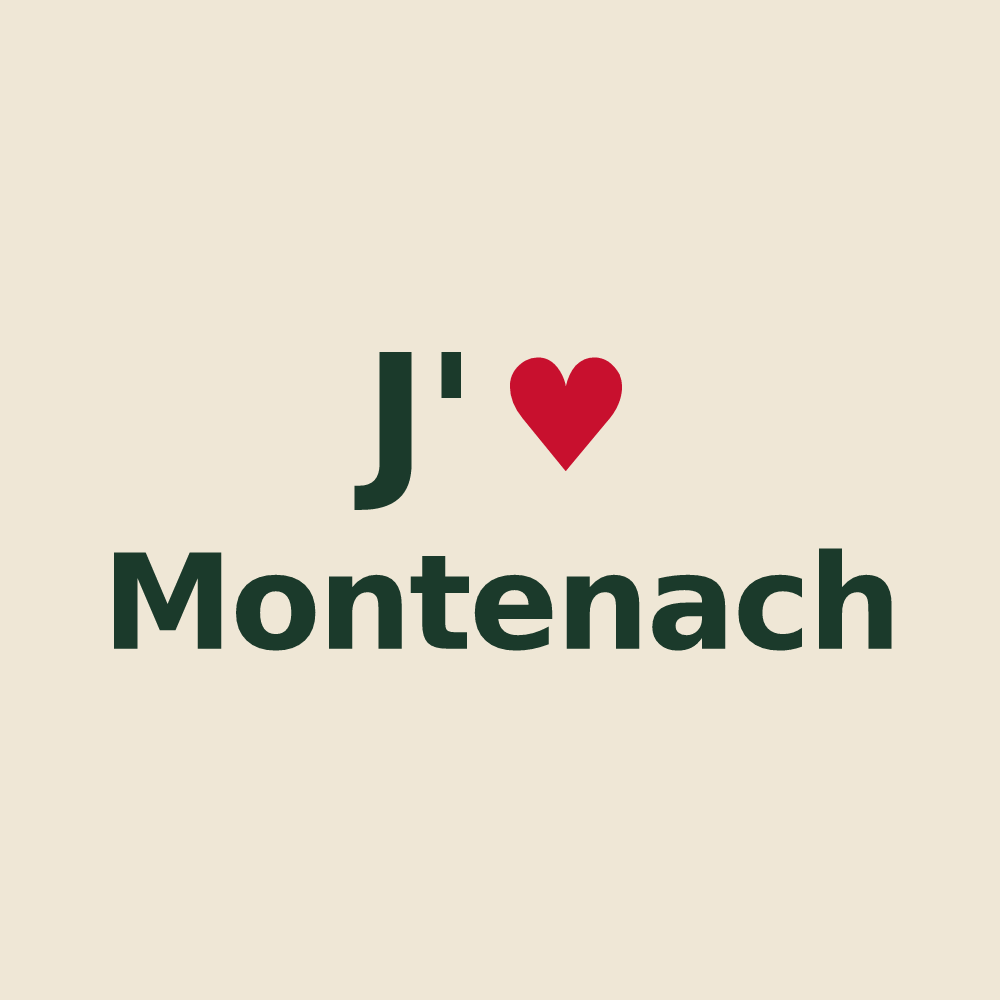 Tote bag personnalisé Montenach — design J'aime Montenach