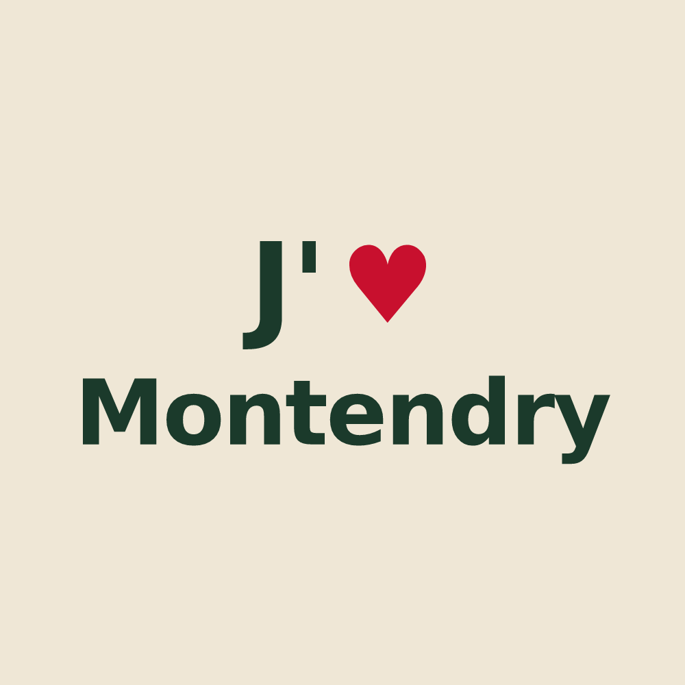 Tote bag personnalisé Montendry — design J'aime Montendry