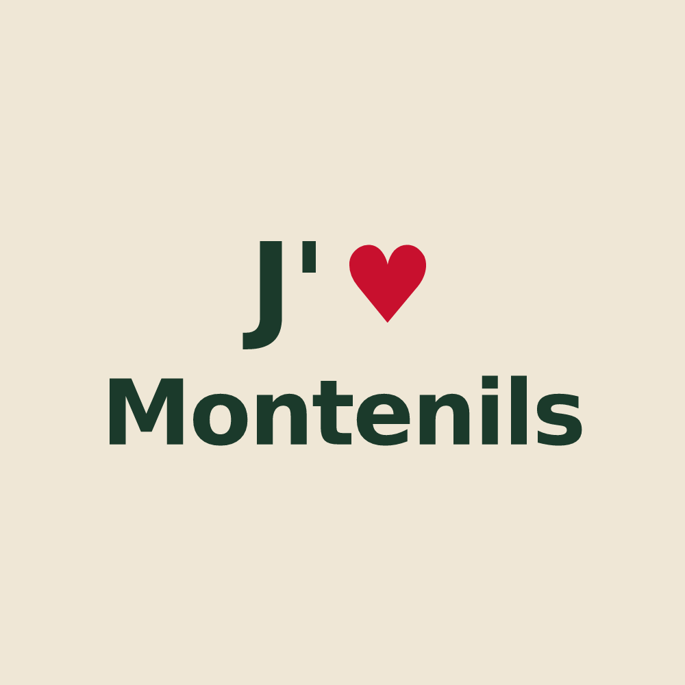 Tote bag personnalisé Montenils — design J'aime Montenils