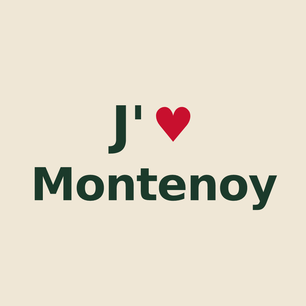 Tote bag personnalisé Montenoy — design J'aime Montenoy