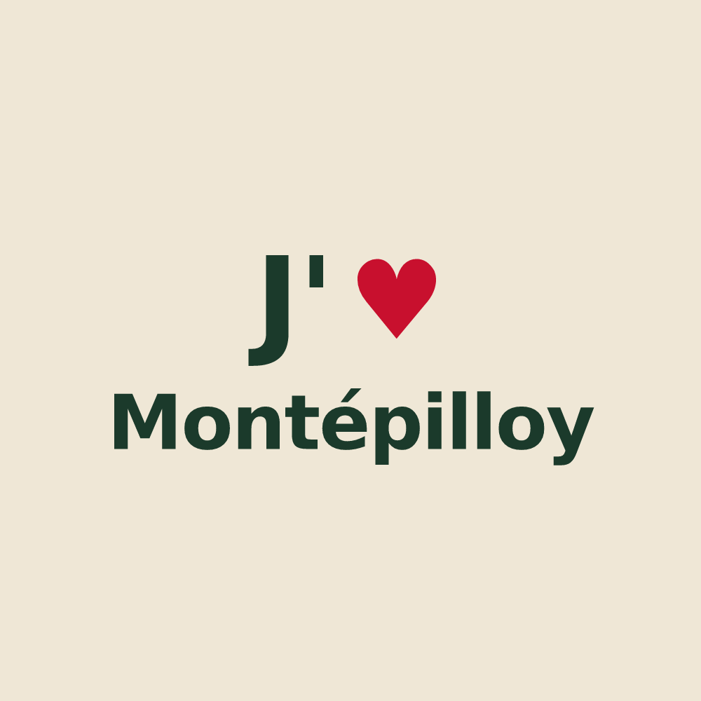 Tote bag personnalisé Montépilloy — design J'aime Montépilloy