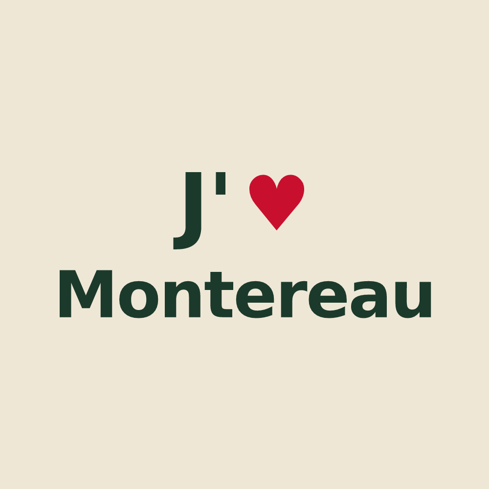 Tote bag personnalisé Montereau — design J'aime Montereau