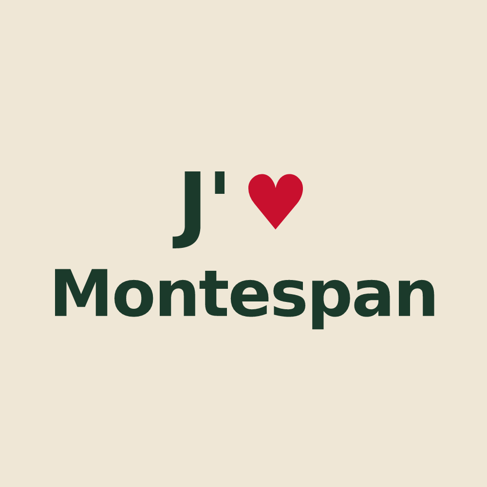 Tote bag personnalisé Montespan — design J'aime Montespan