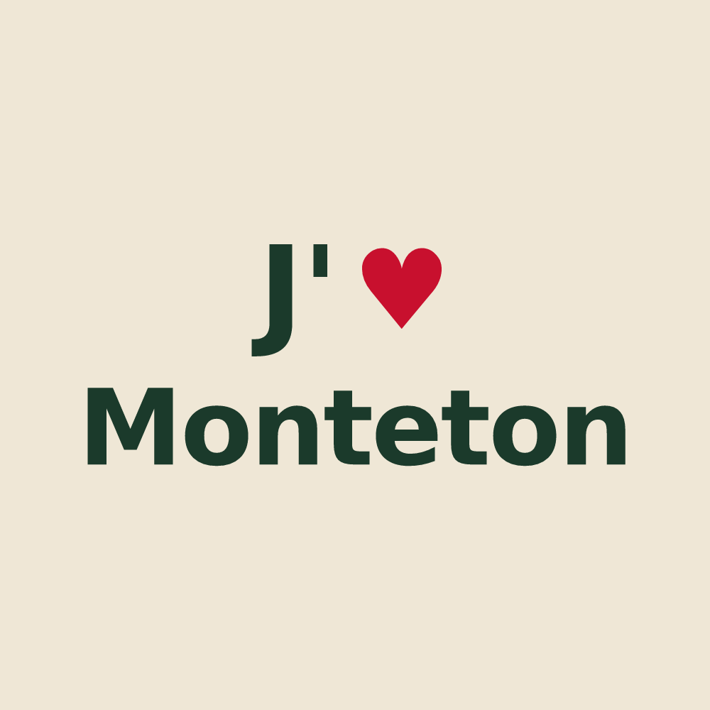 Tote bag personnalisé Monteton — design J'aime Monteton