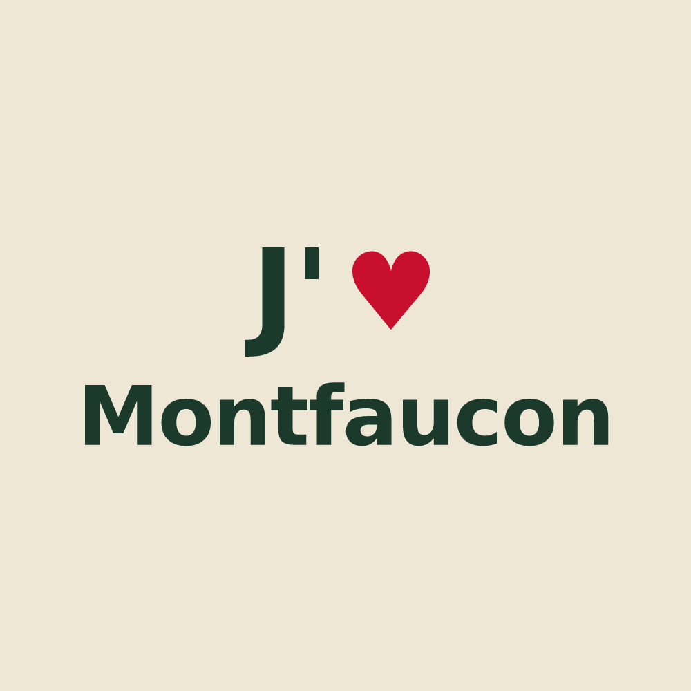 Tote bag personnalisé Montfaucon — design J'aime Montfaucon