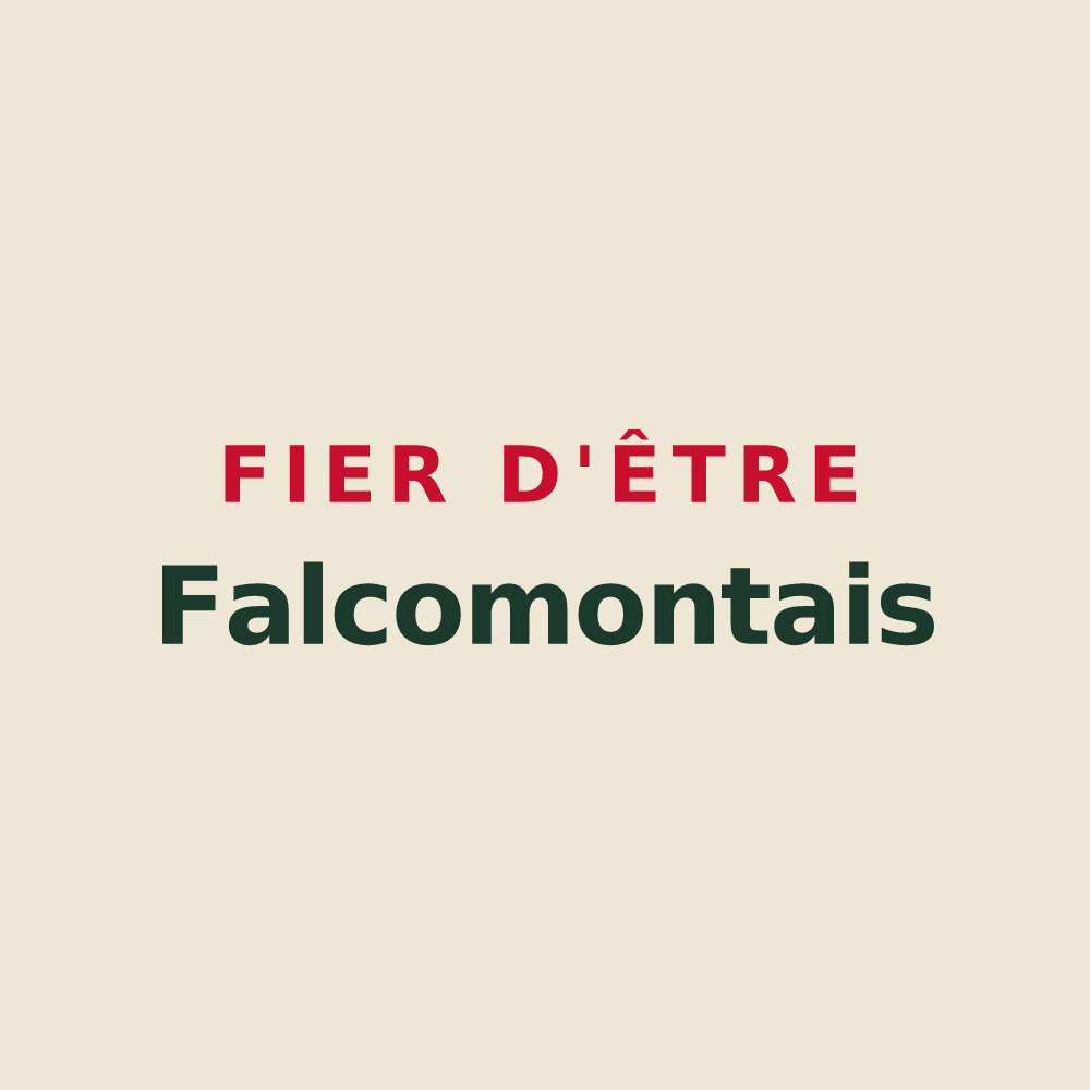 Tote bag « Fier d'être Falcomontais » — design pour Montfaucon