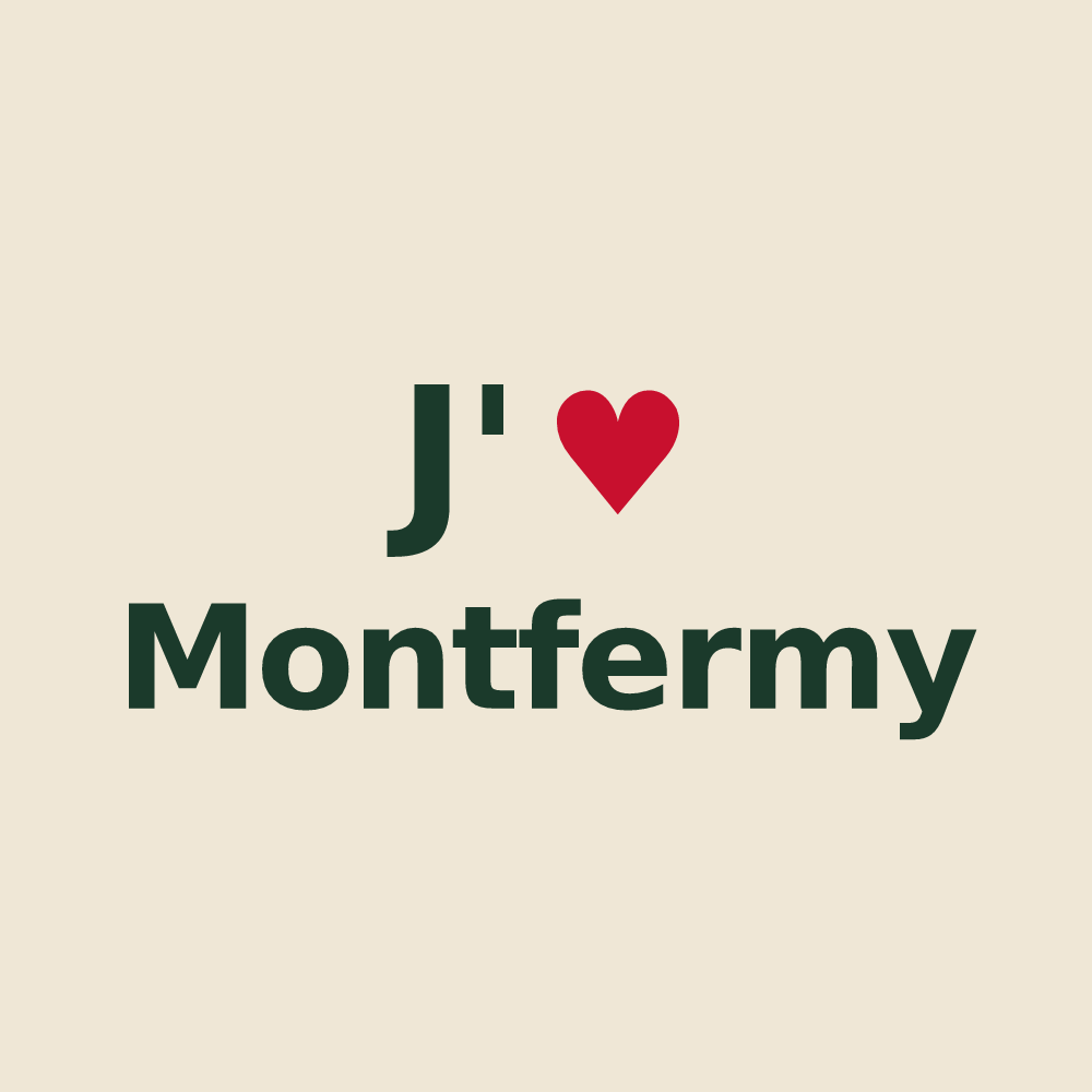 Tote bag personnalisé Montfermy — design J'aime Montfermy