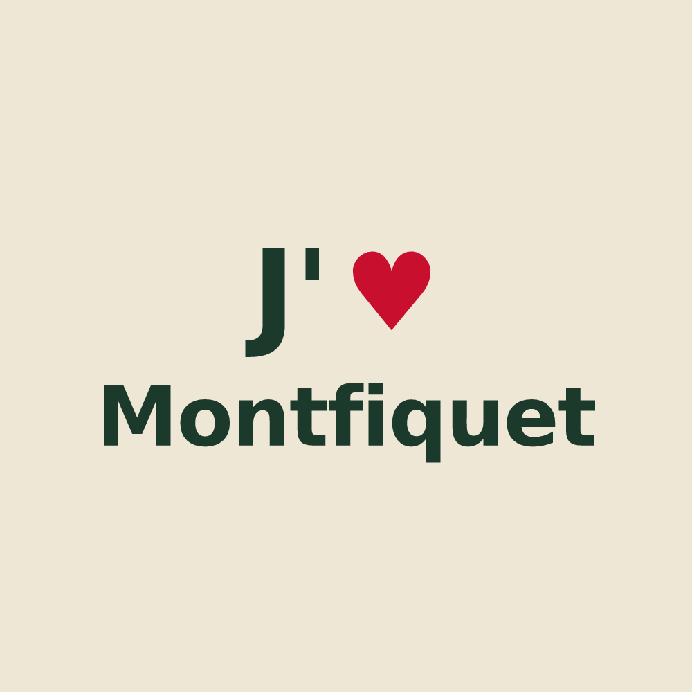 Tote bag personnalisé Montfiquet — design J'aime Montfiquet