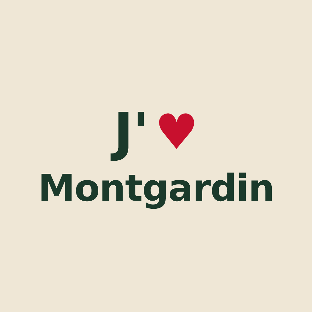 Tote bag personnalisé Montgardin — design J'aime Montgardin