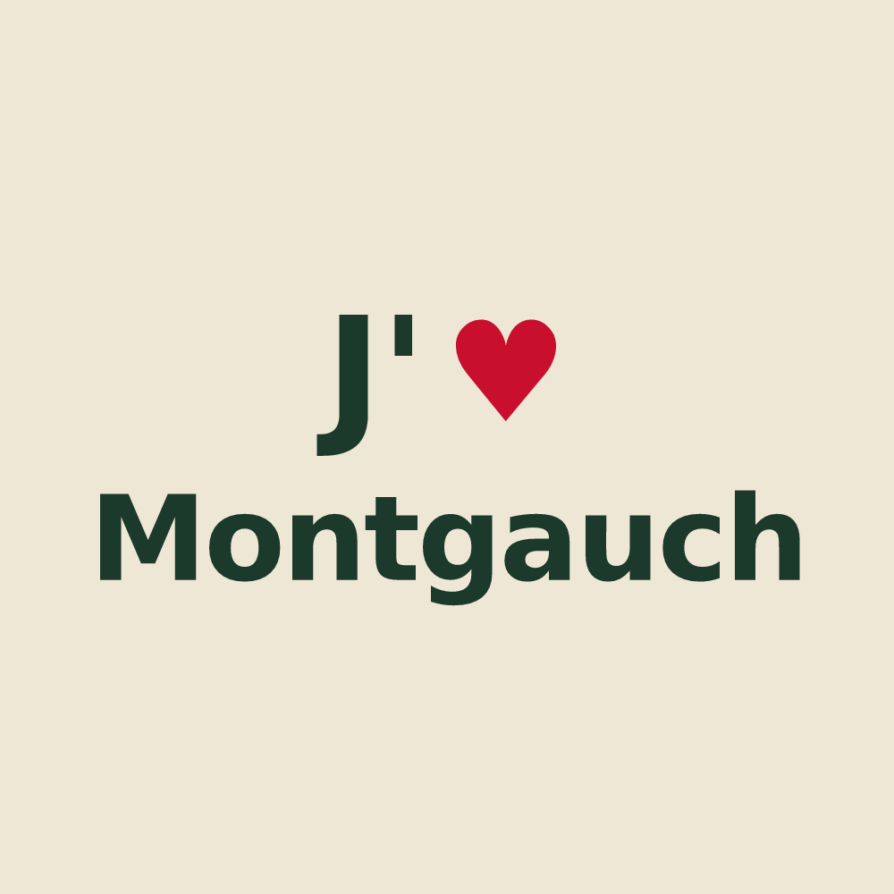 Tote bag personnalisé Montgauch — design J'aime Montgauch