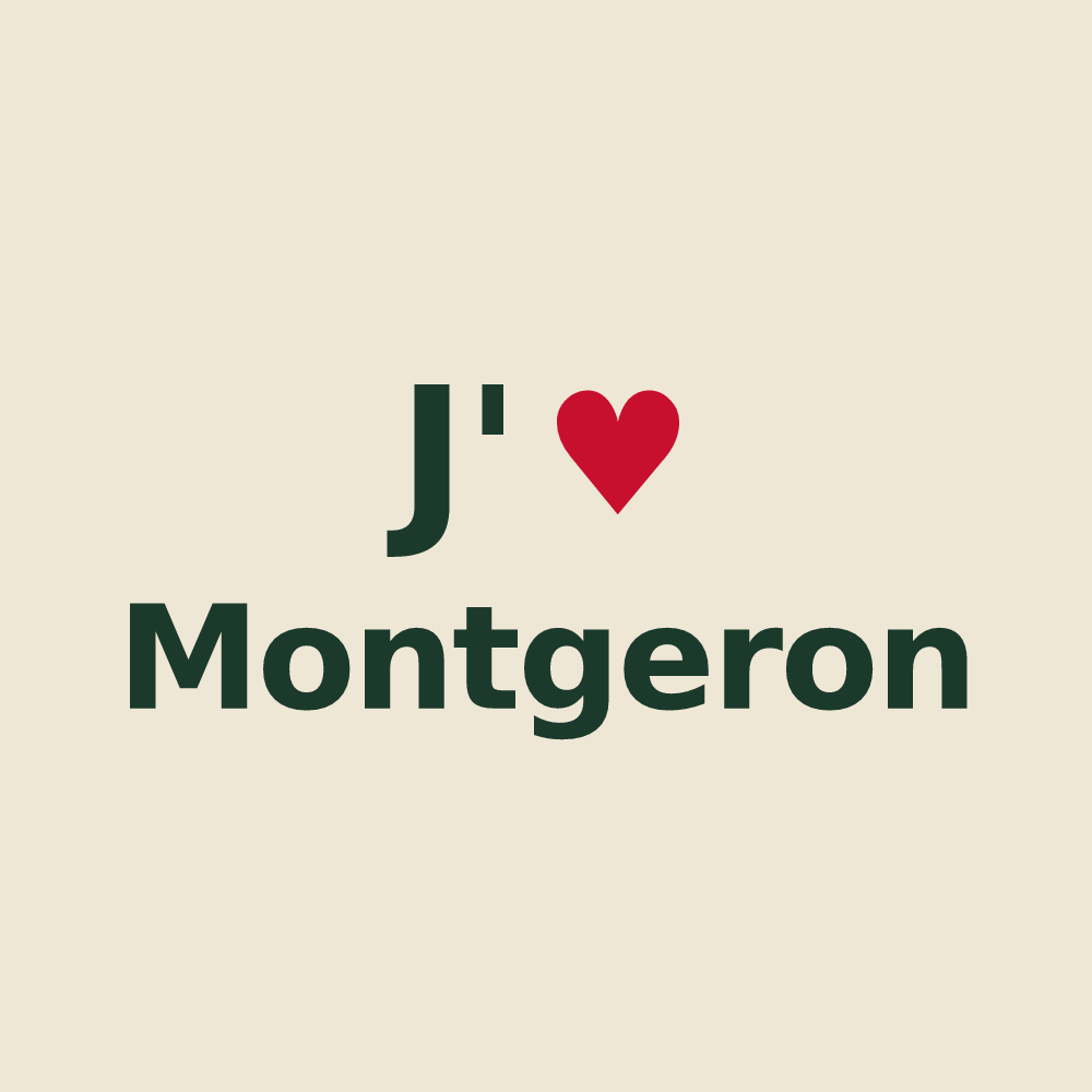 Tote bag personnalisé Montgeron — design J'aime Montgeron