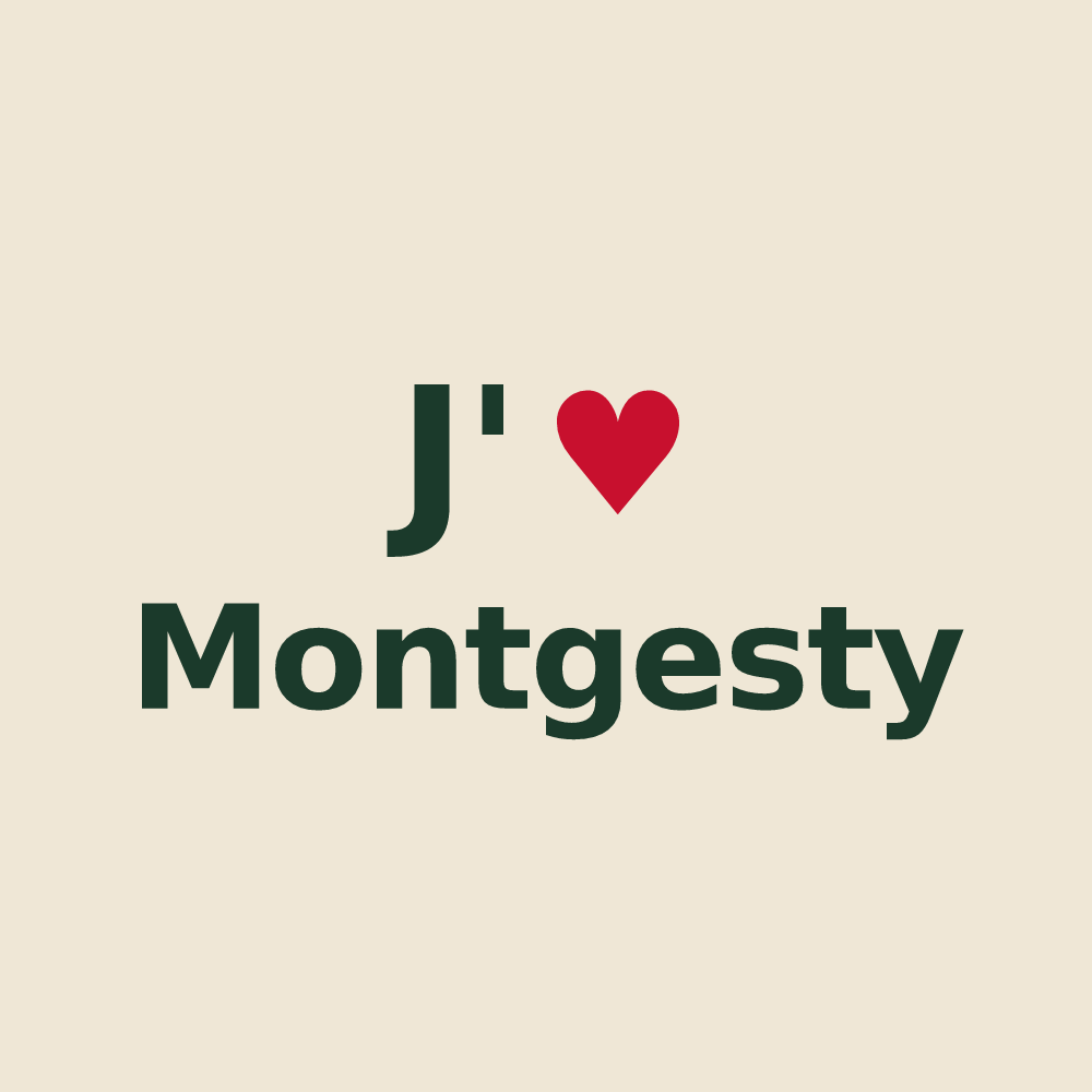 Tote bag personnalisé Montgesty — design J'aime Montgesty