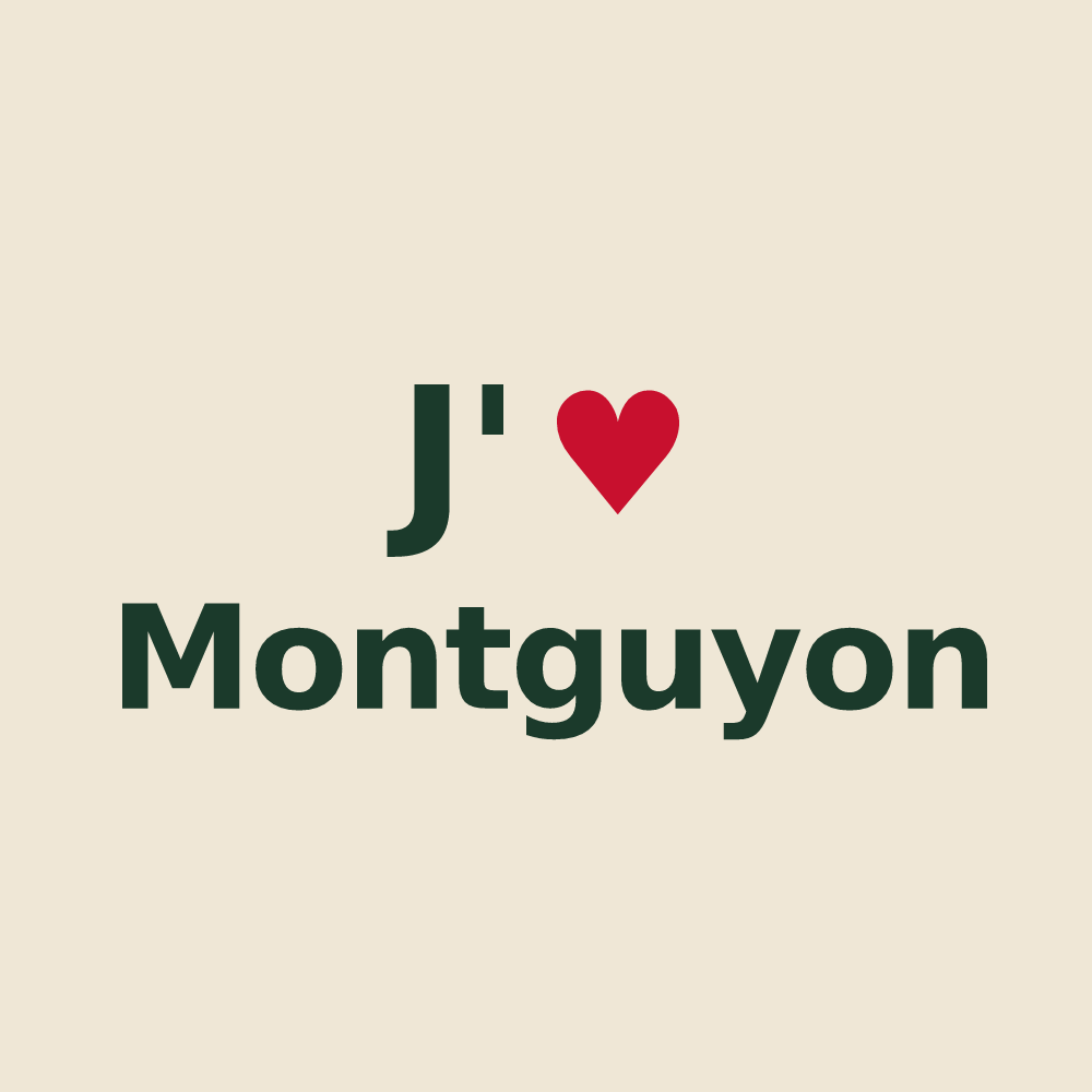 Tote bag personnalisé Montguyon — design J'aime Montguyon