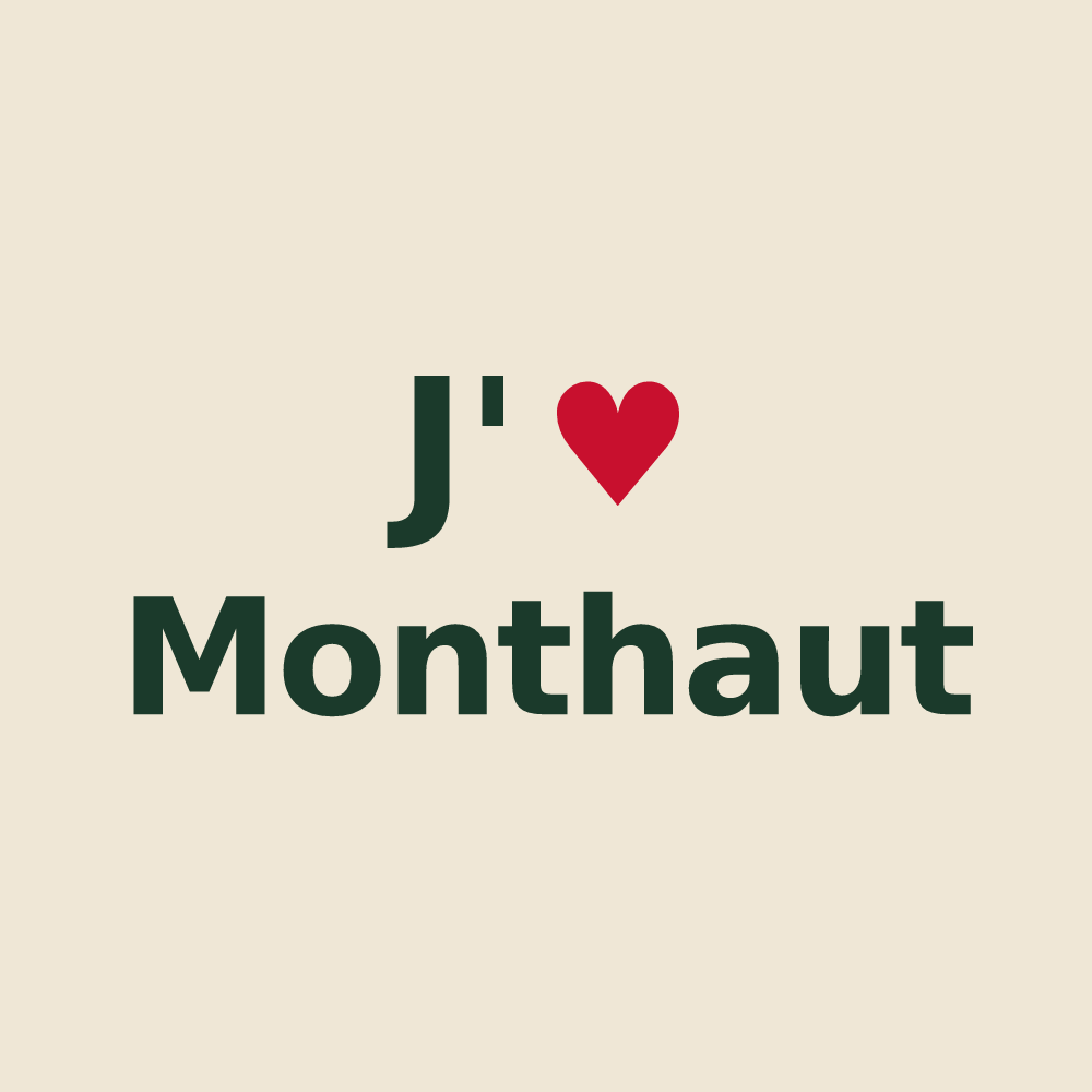 Tote bag personnalisé Monthaut — design J'aime Monthaut
