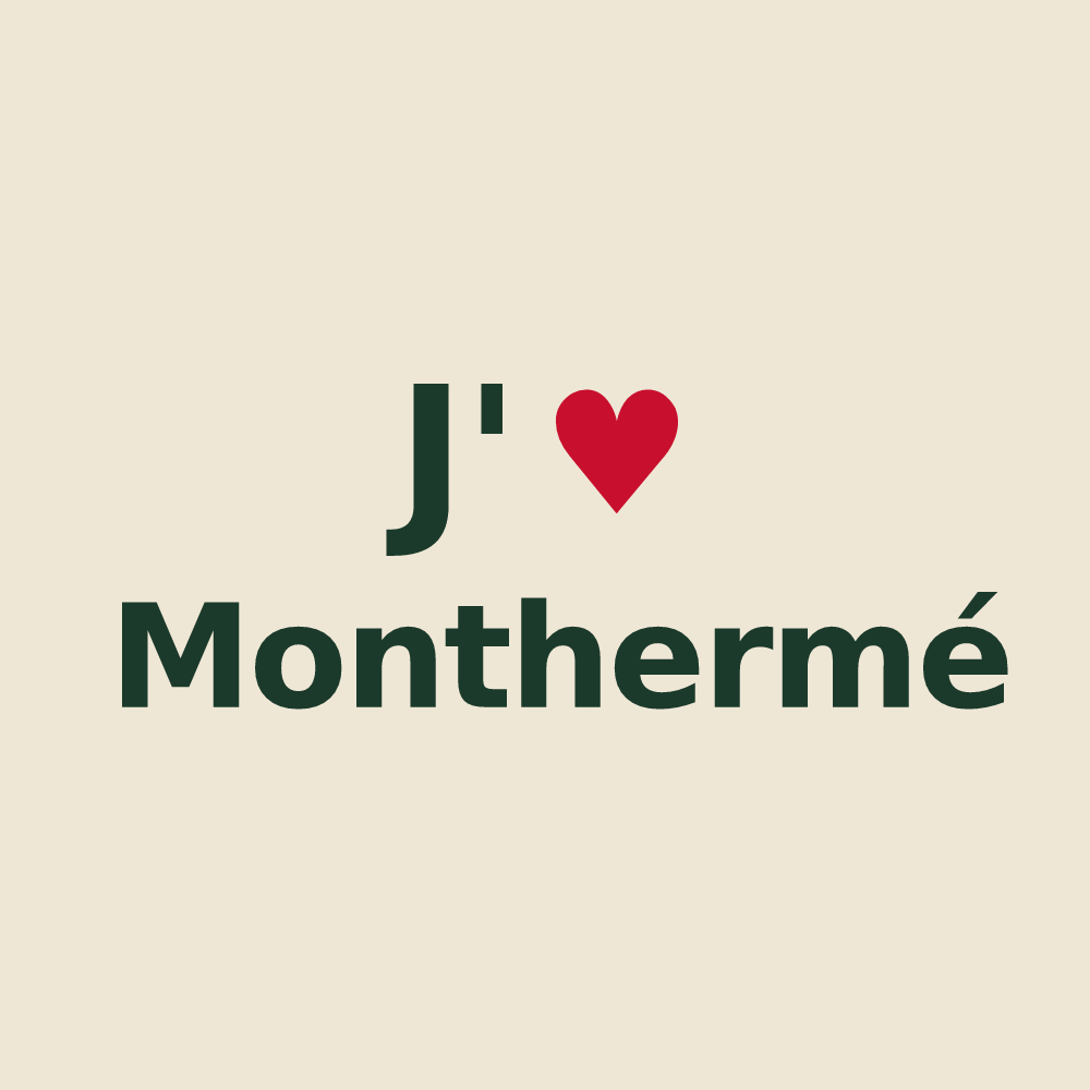 Tote bag personnalisé Monthermé — design J'aime Monthermé