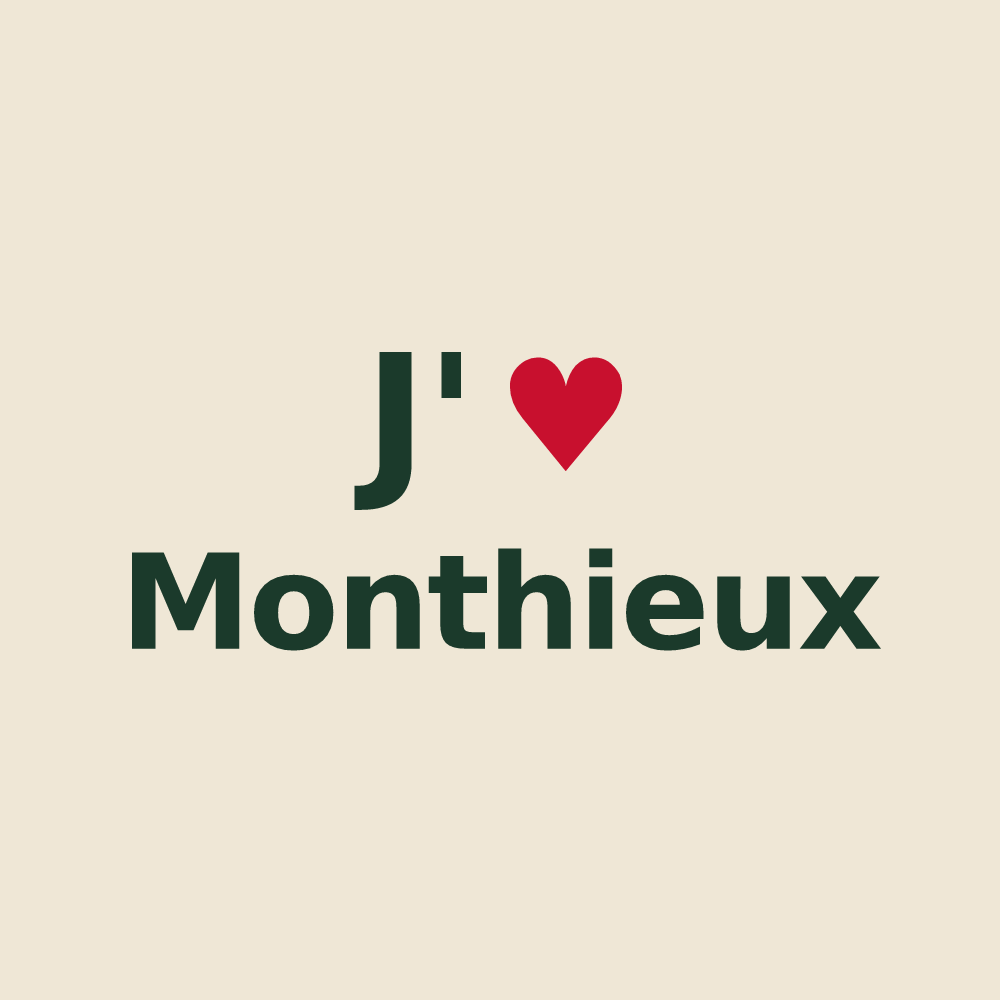 Tote bag personnalisé Monthieux — design J'aime Monthieux